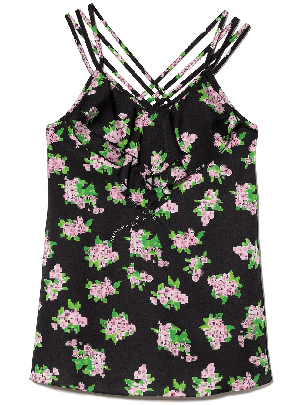 pixellated floral print dress - Image 1
