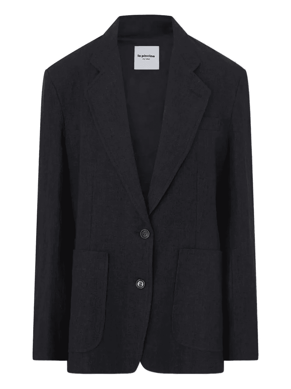 single-breasted linen blazer - Image 1