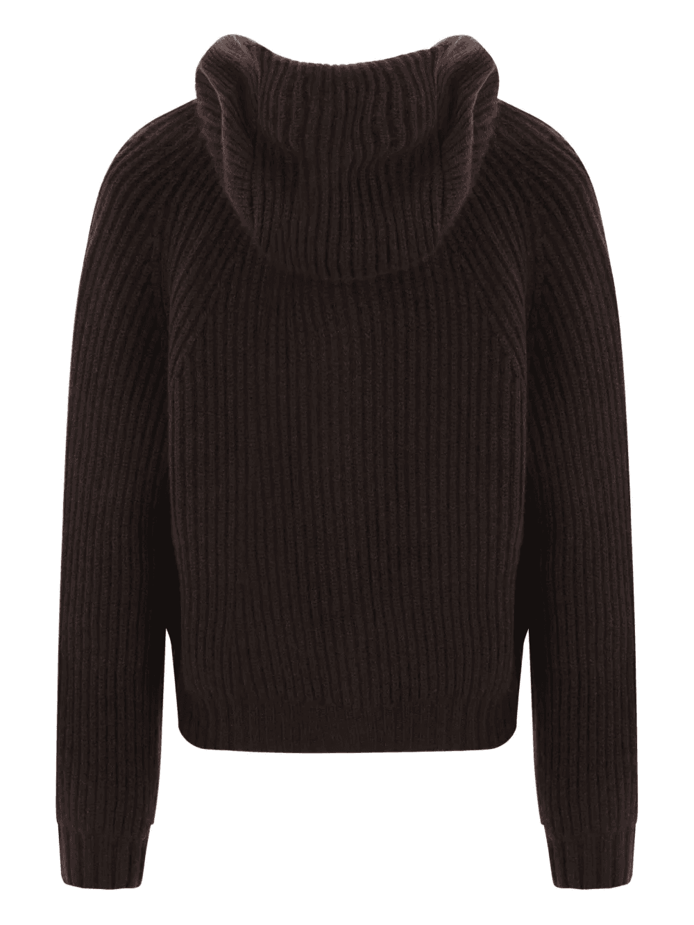 hooded ribbed cardigan - Image 1