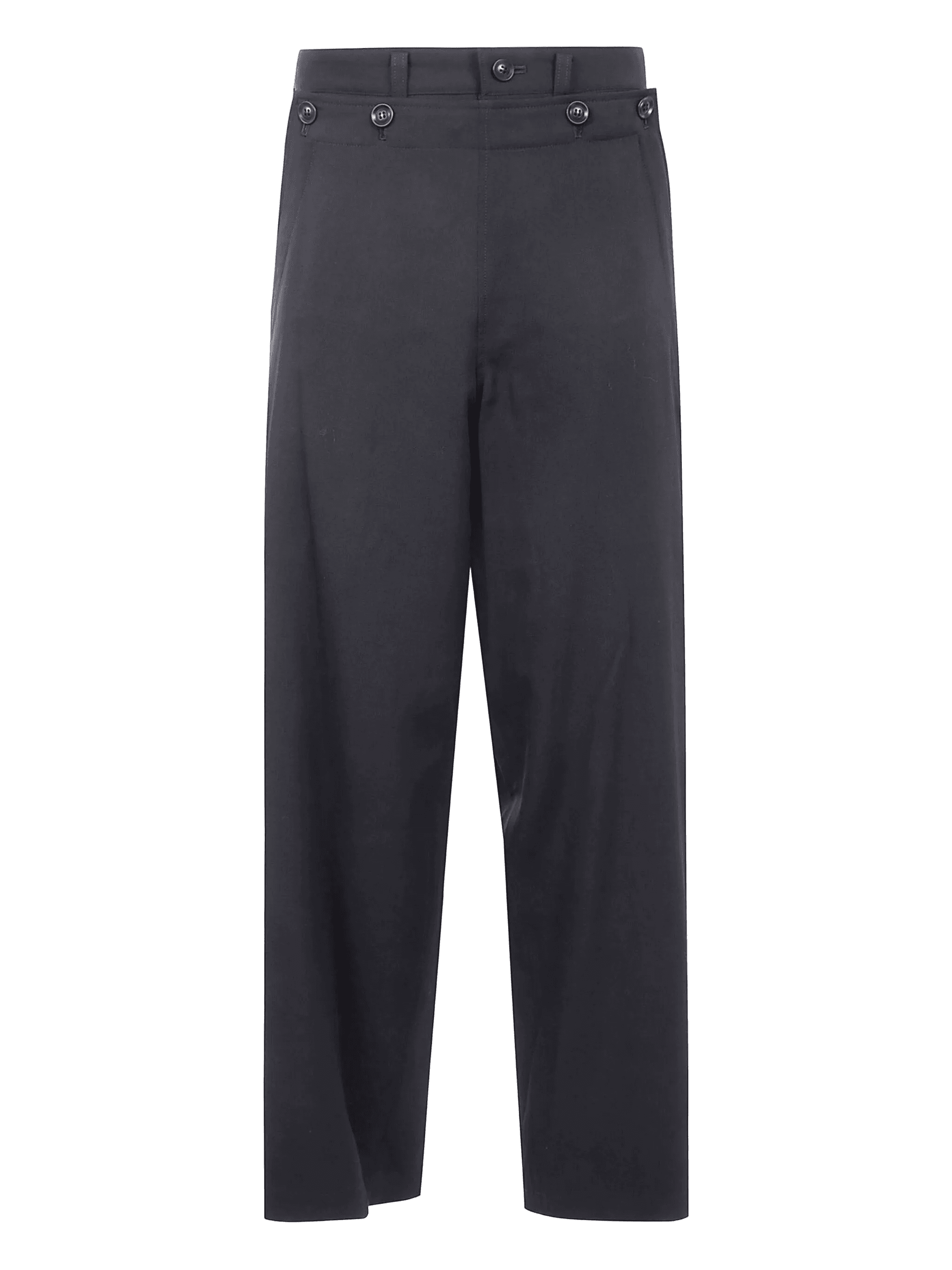 button-fastening wool trousers - Image 1