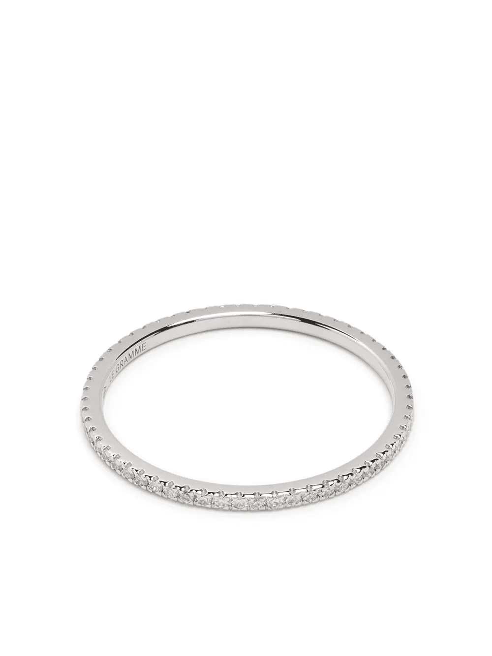 18kt white gold 1g diamond pavé ring - Image 1