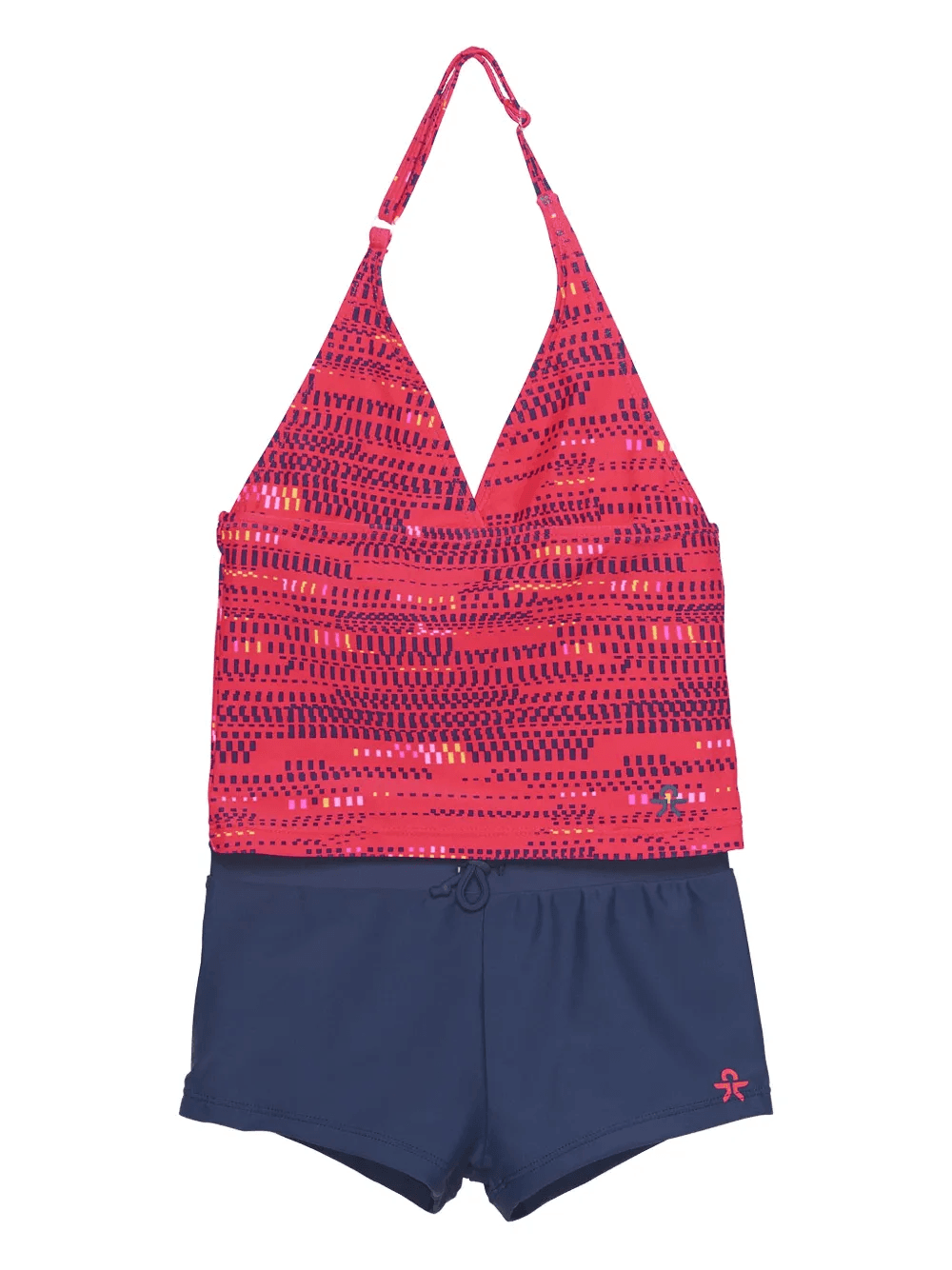 geometric-print halterneck tankini - Image 1