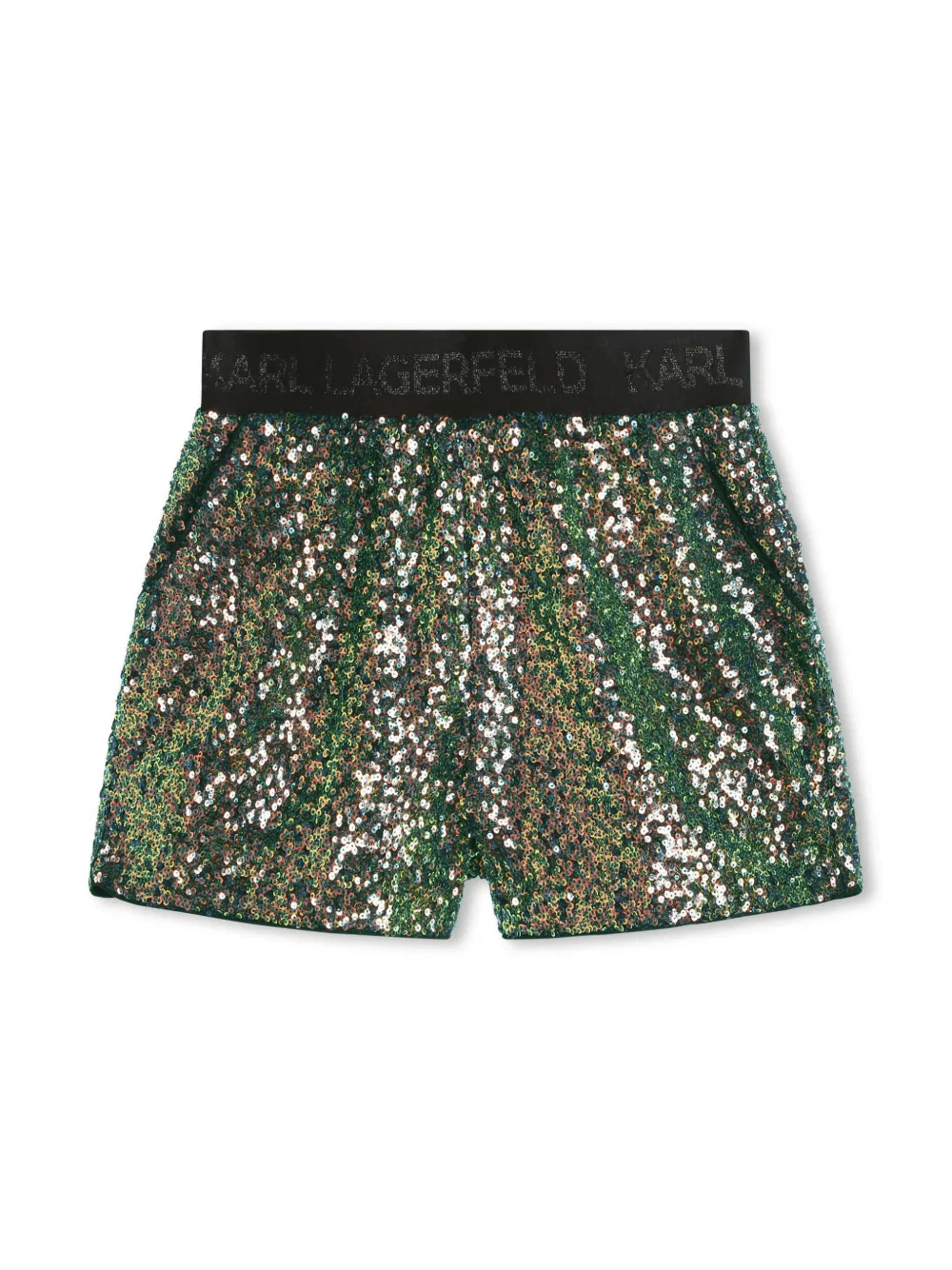 logo-waistband embellished shorts - Image 1
