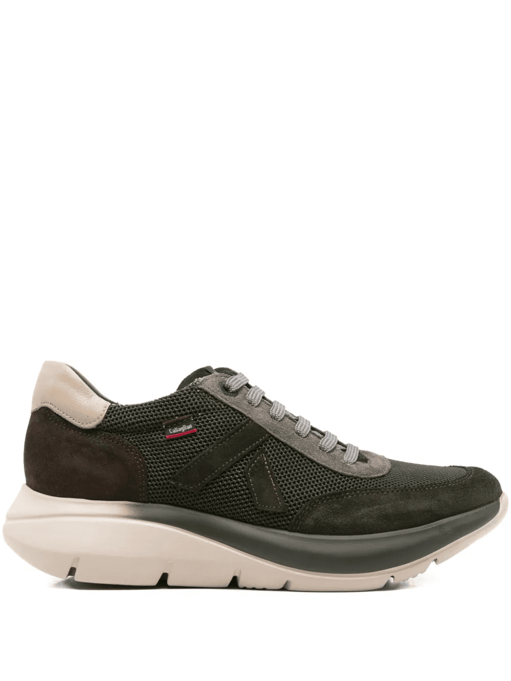 panelled low-top sneakers - Image 1