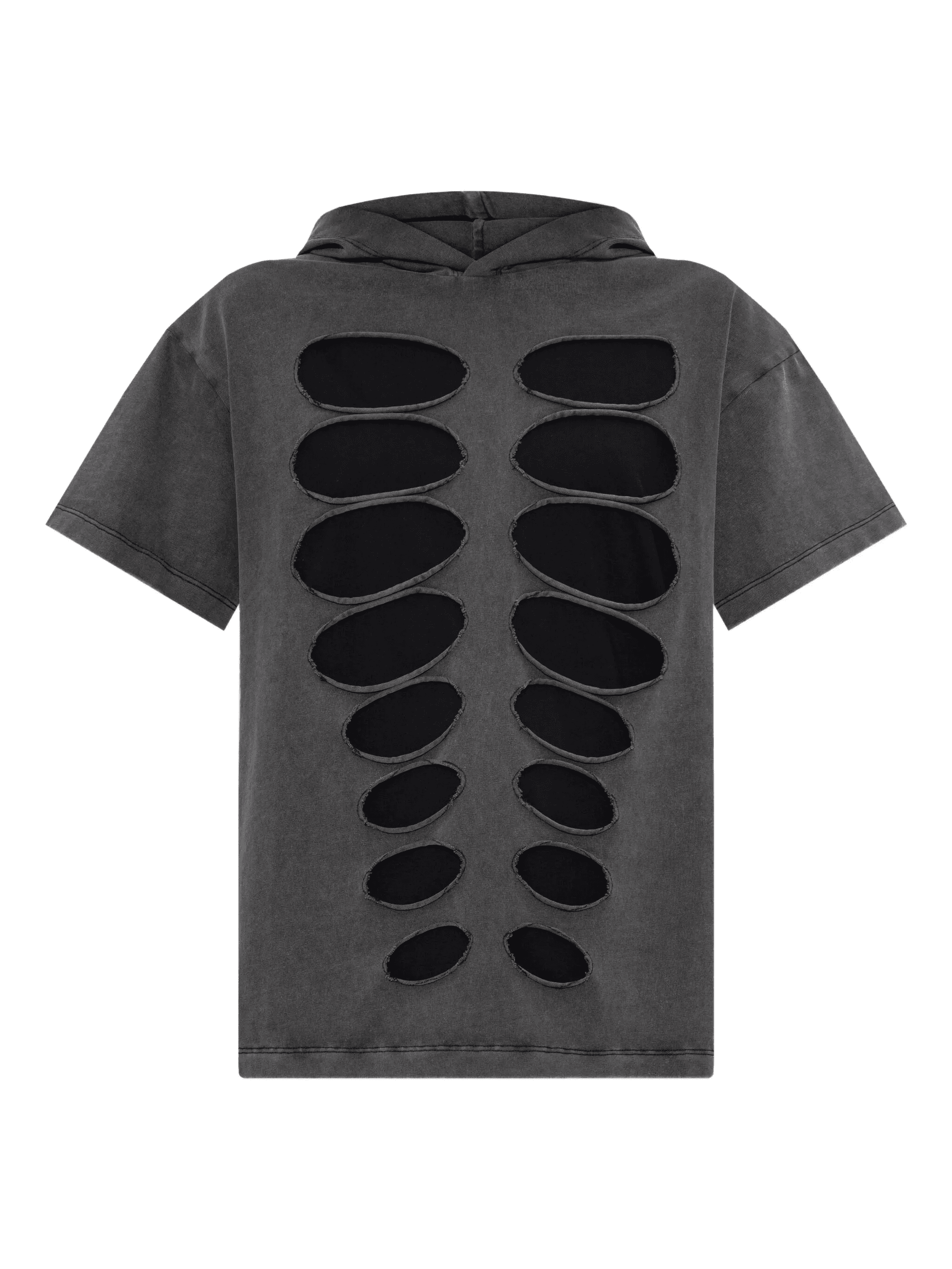 cut-out hooded T-shirt - Image 1