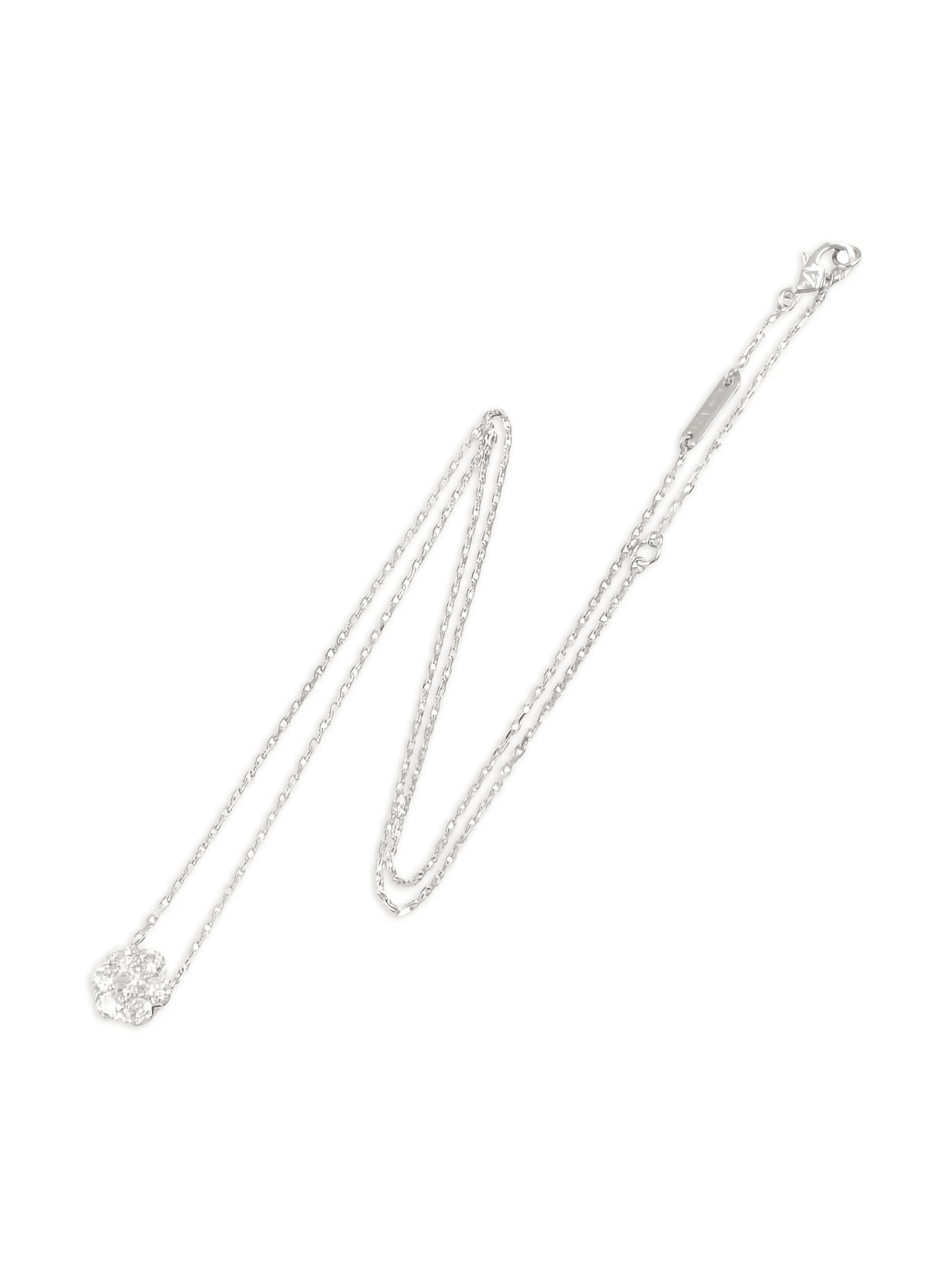 18K white gold diamond necklace - Image 1