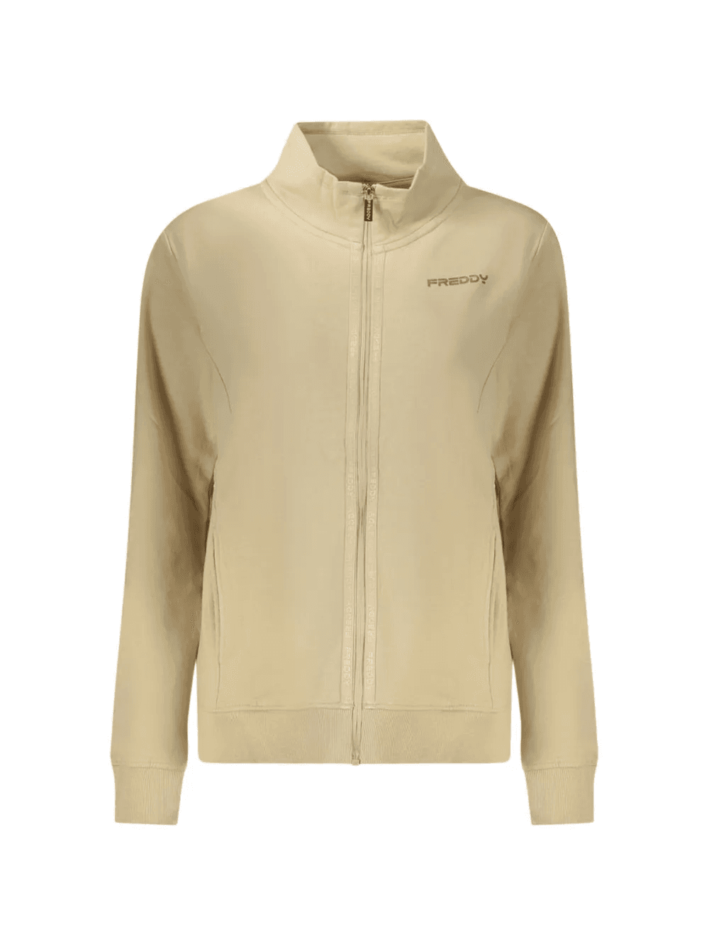 zip-up mock-neck sweatshirt - Image 1