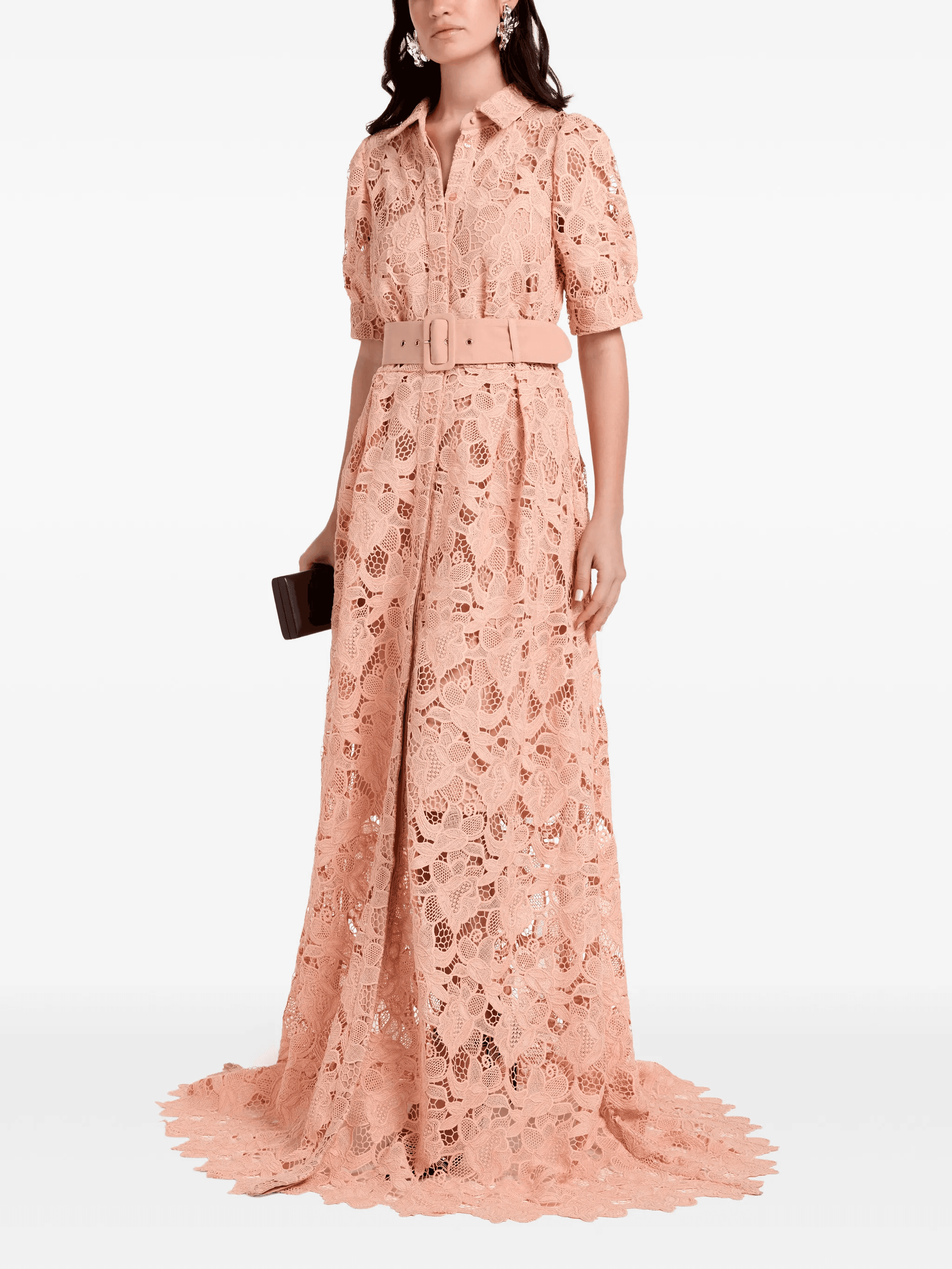 Ayah lace belted maxi dress - Image 1