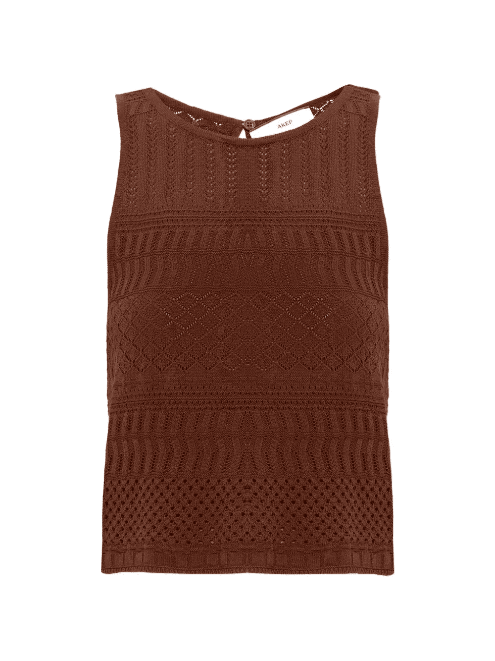 open-knit sleeveless top - Image 1