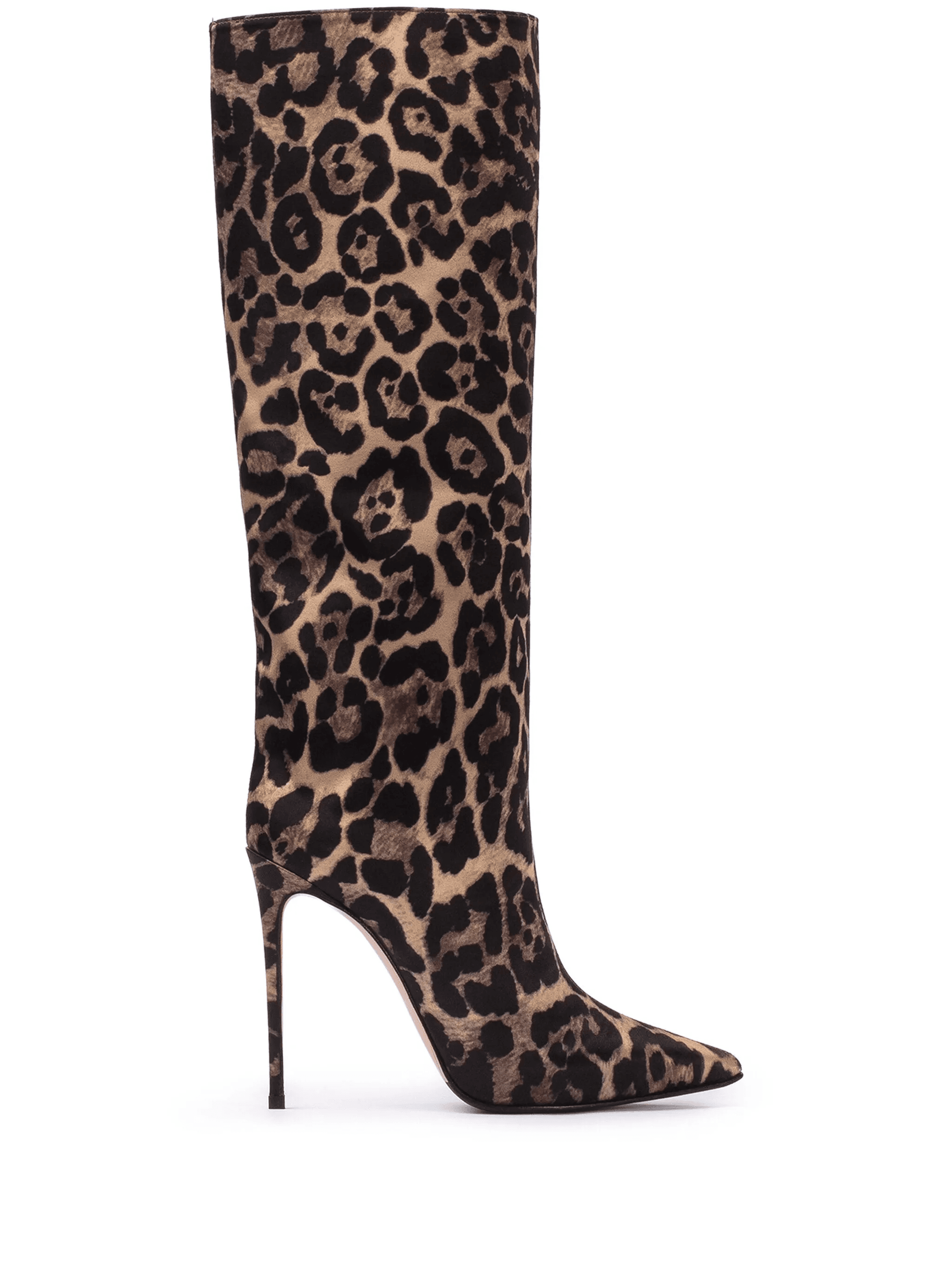 Eva 120mm leopard-print satin boots - Image 1