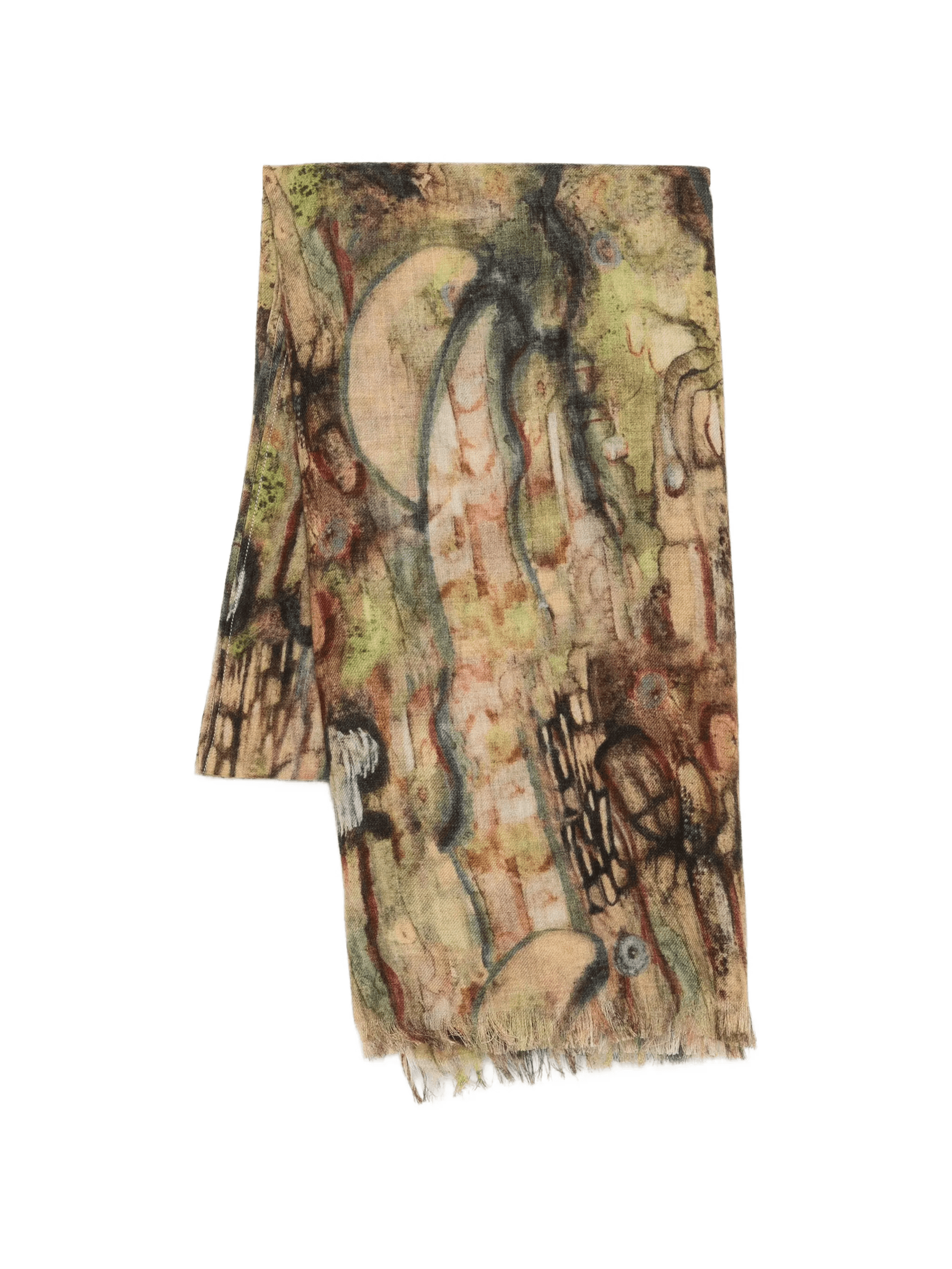 printed fringed scarf - Image 1