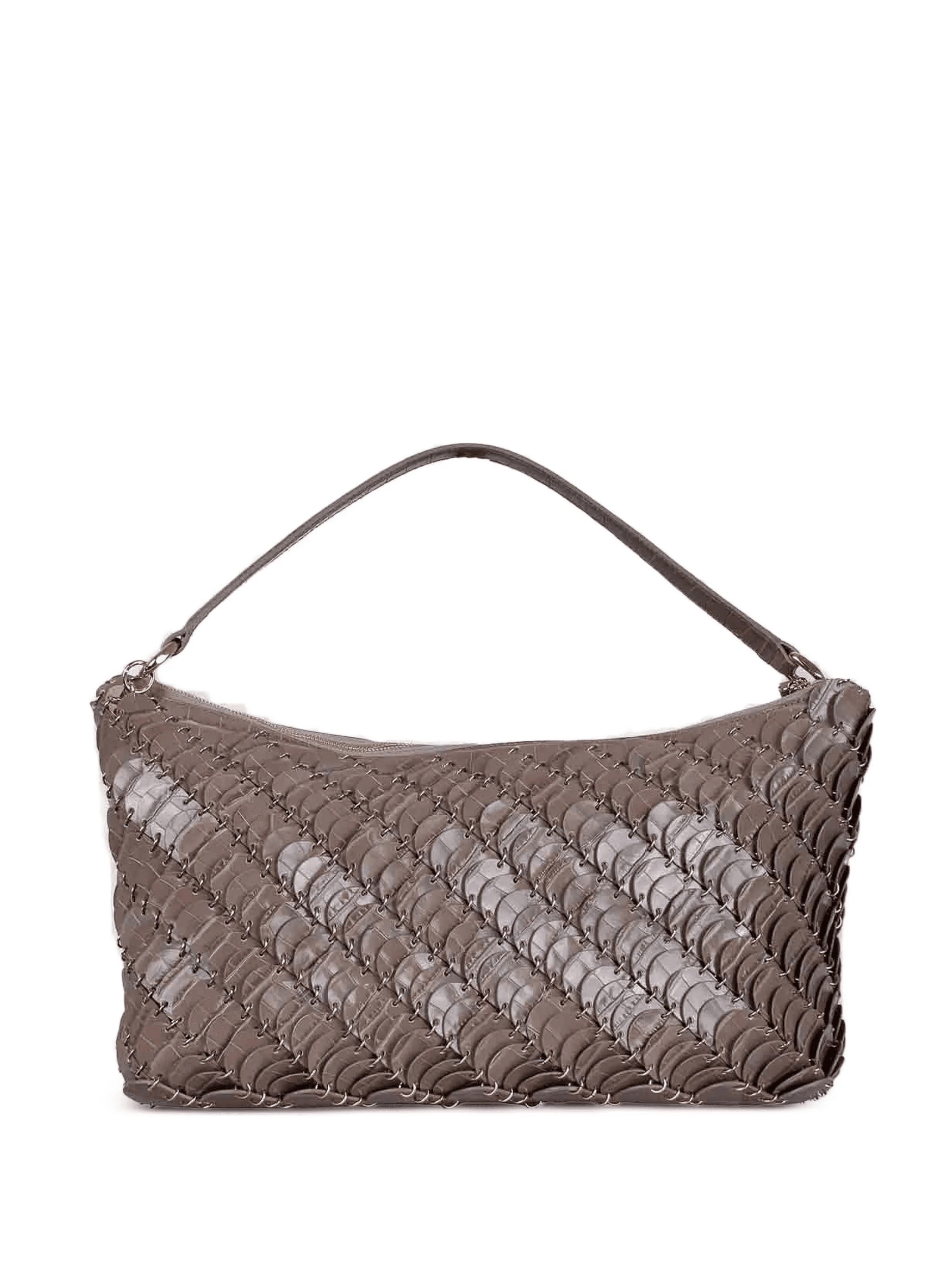 disc leather shoulder bag - Image 1