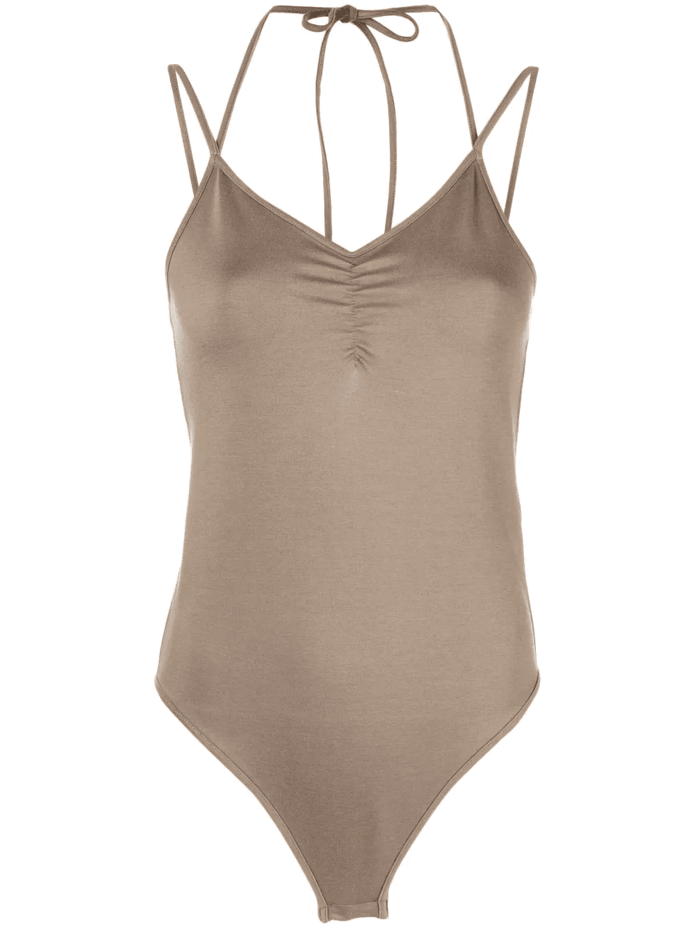 V-neck spaghetti-straps bodysuit - Image 1