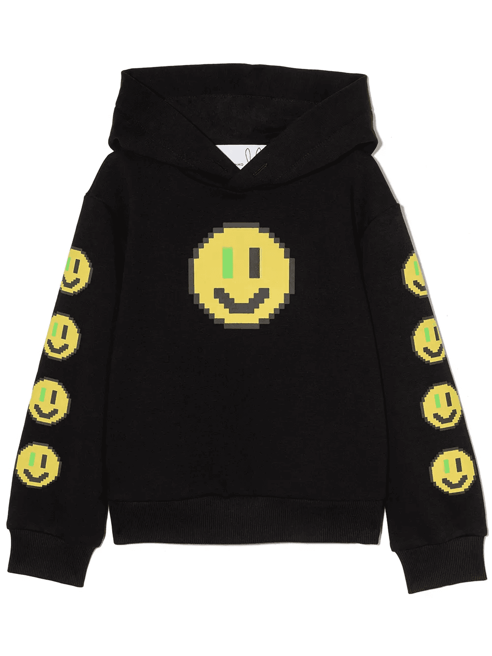 Pixel Smiley-print hoodie - Image 1