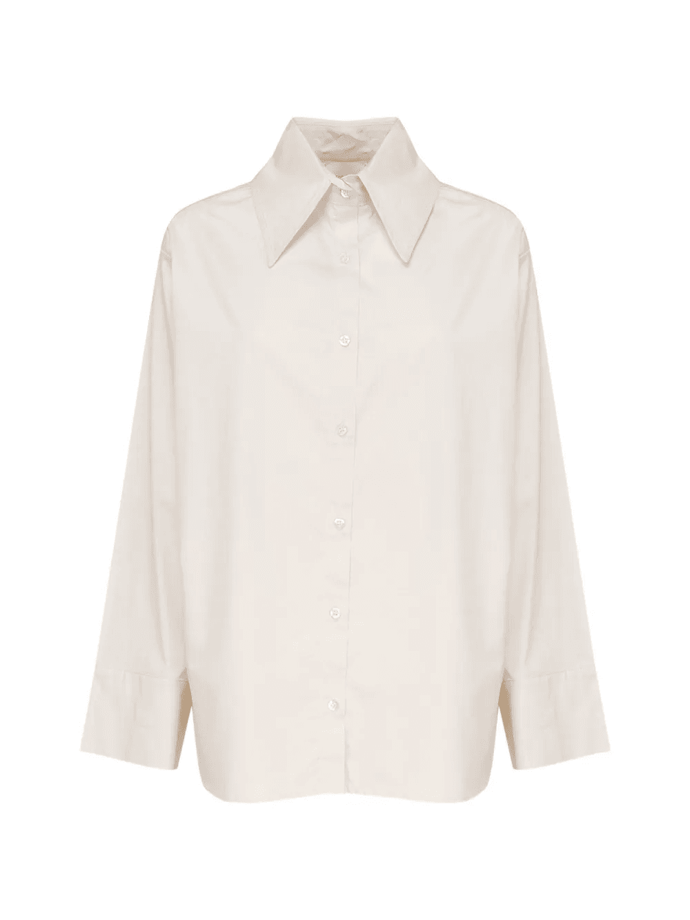 pointed-collar long-sleeve shirt - Image 1