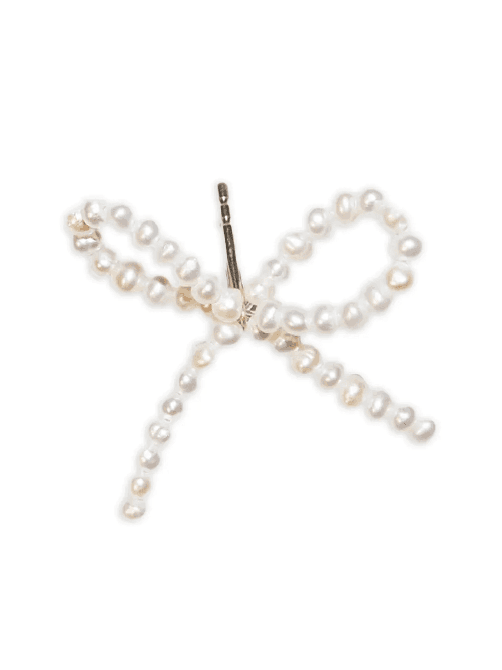 pearl-embellished bow earstud - Image 1