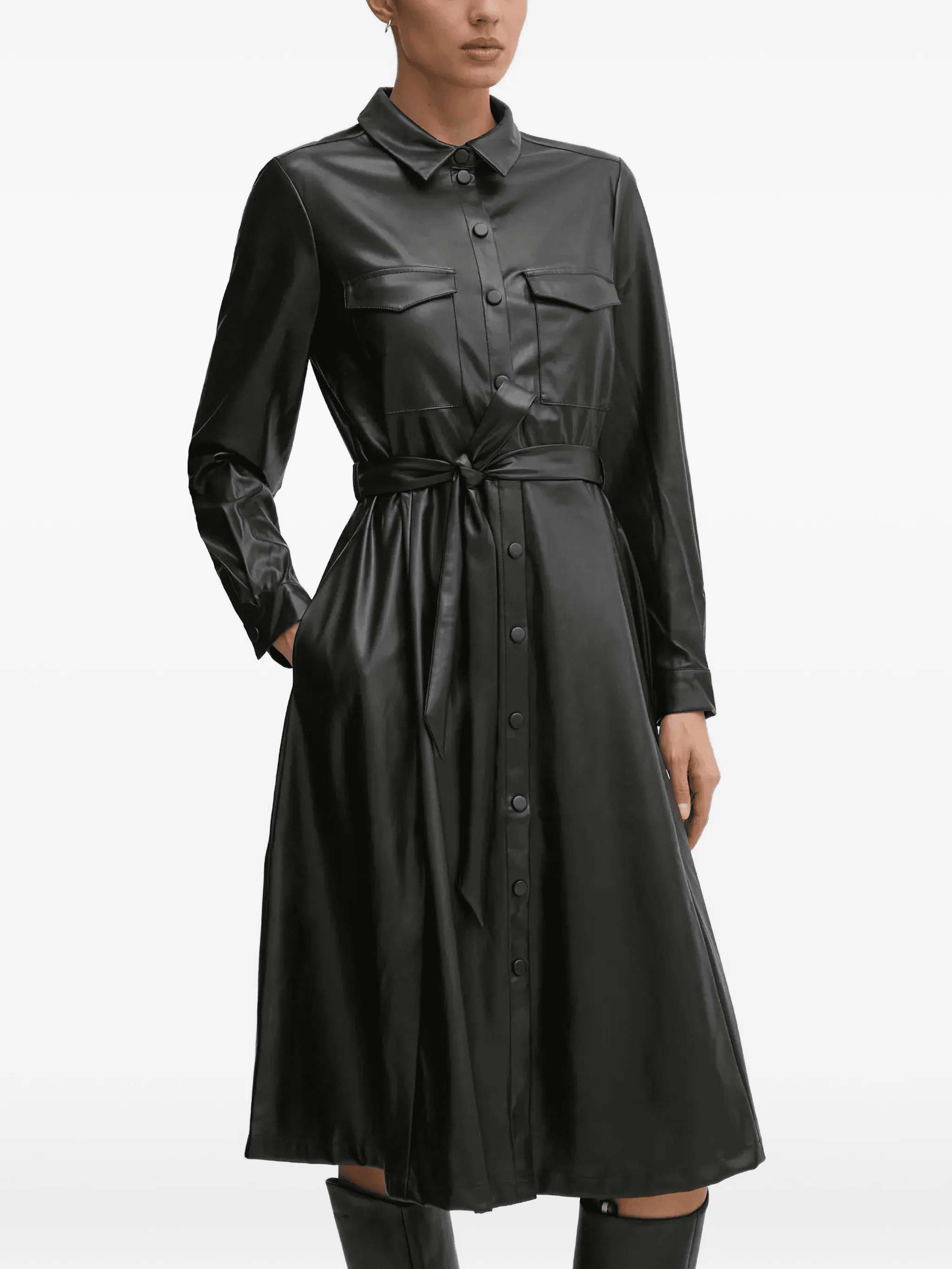 belted midi dress - Image 1