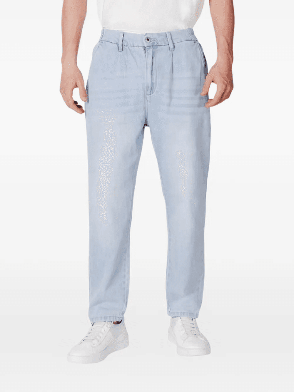 pleated elasticated-waistband jeans - Image 1