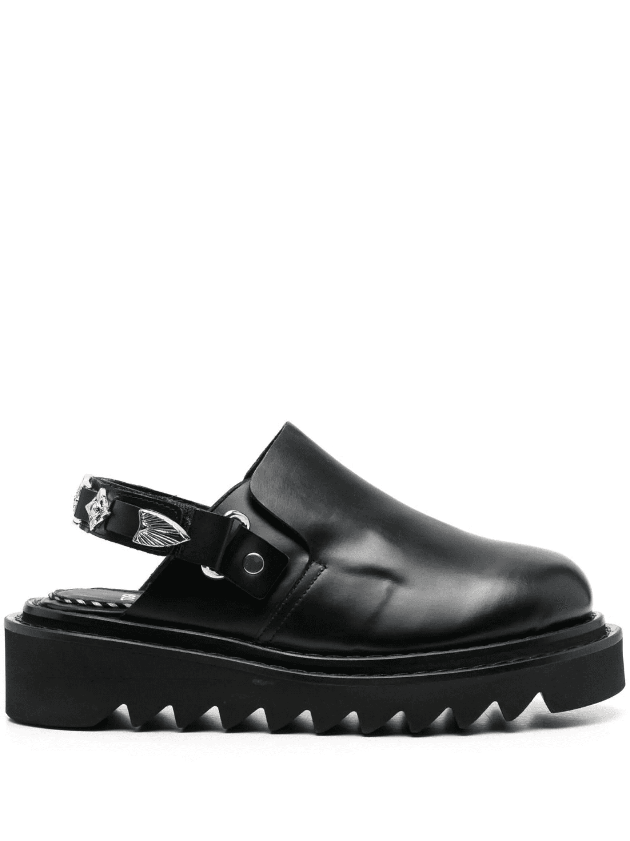 buckled ankle-strap flat clogs - Image 1