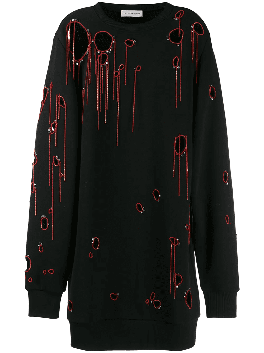chain-embellished sweatshirt - Image 1