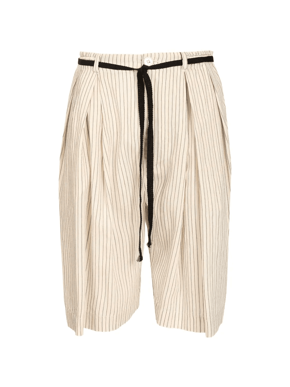 striped belted shorts - Image 1