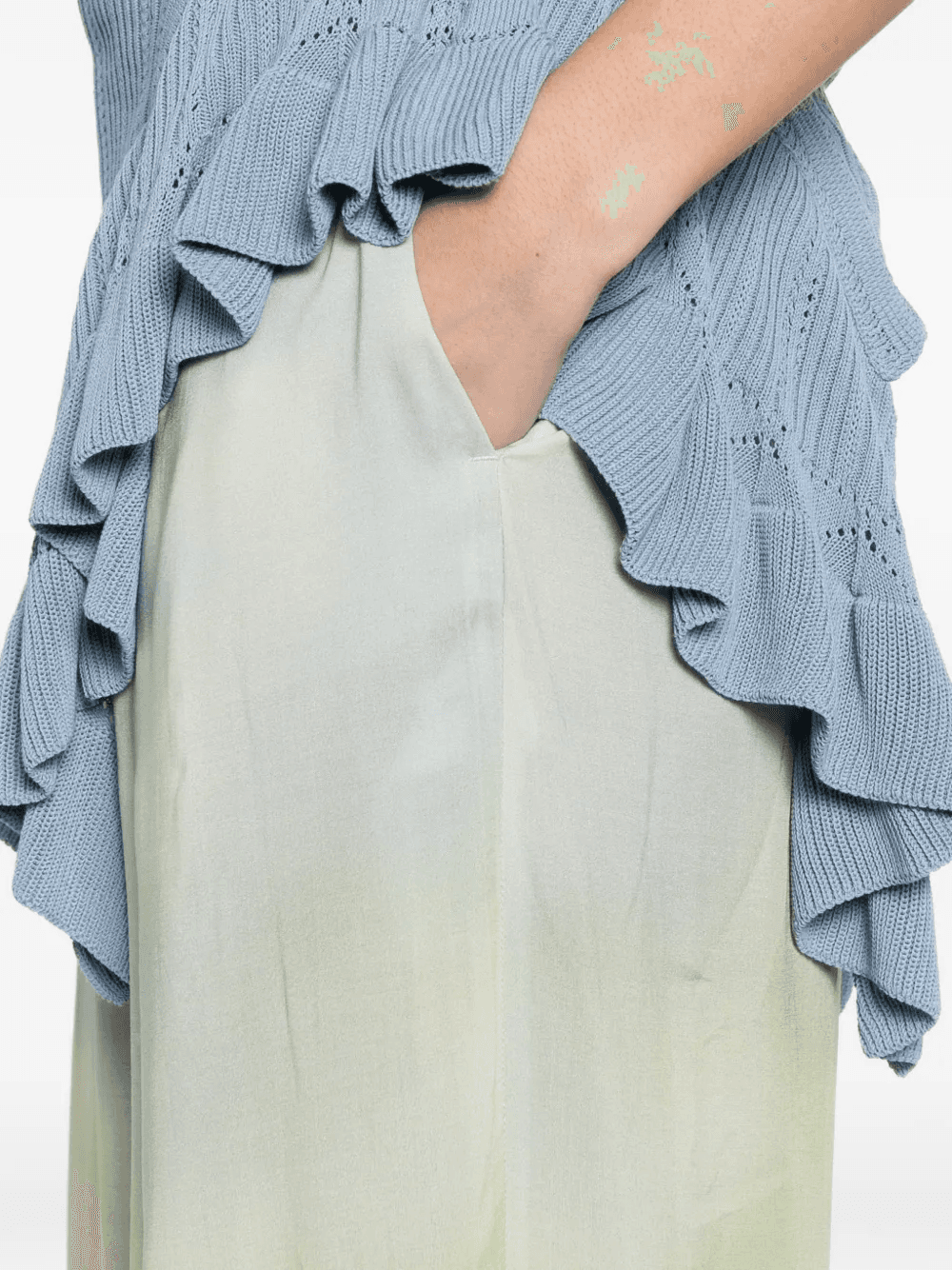 Tie-dye flared trousers - Image 1