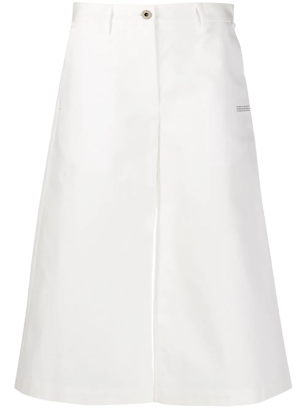 slogan print cropped trousers - Image 1