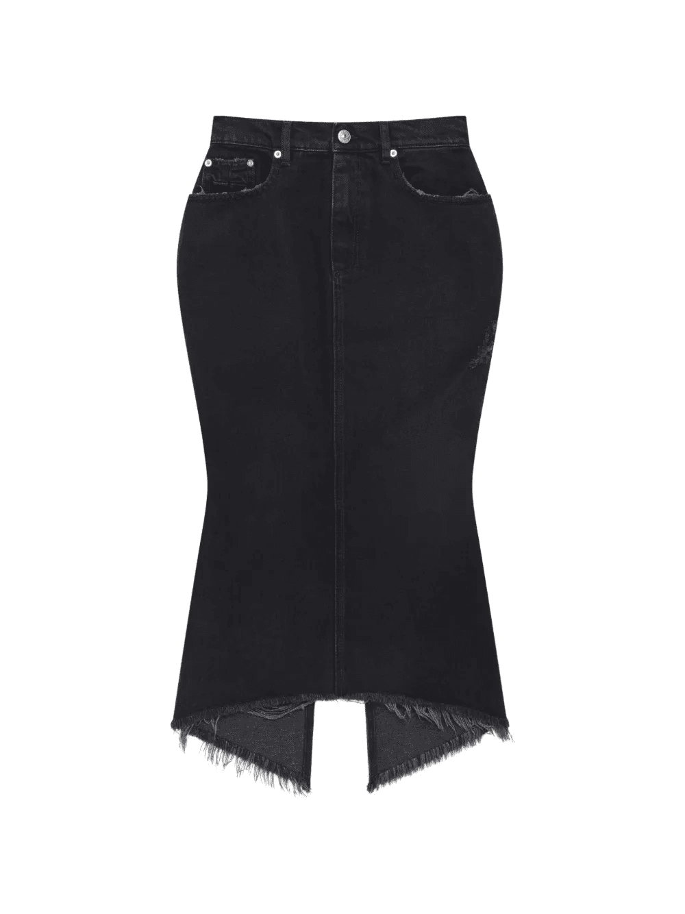 distressed frayed-edge skirt - Image 1