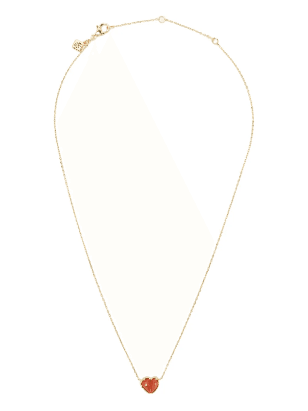 14K gold plated brass Heart necklace - Image 1