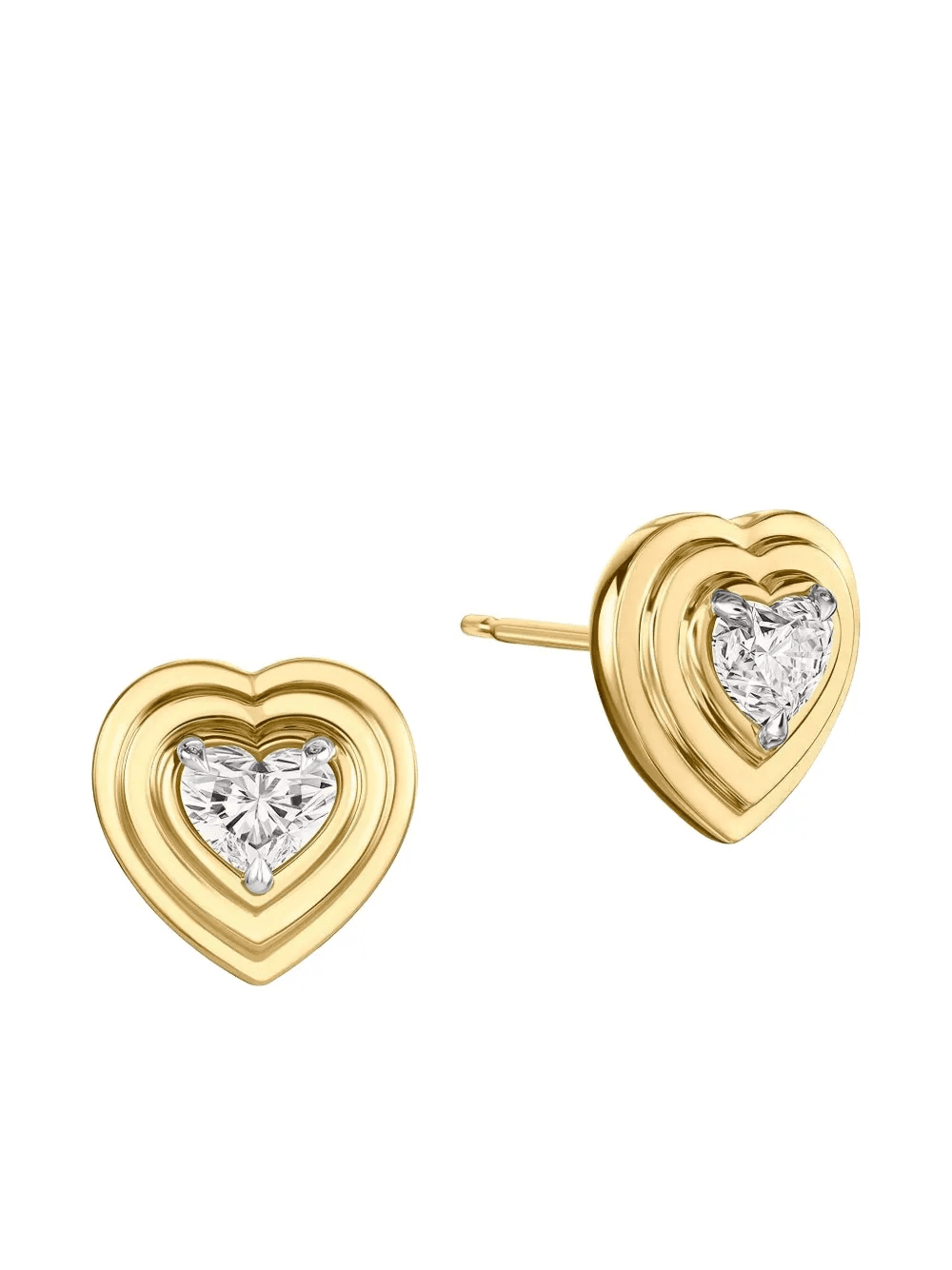 18K yellow gold Heart Stories diamond earrings - Image 1
