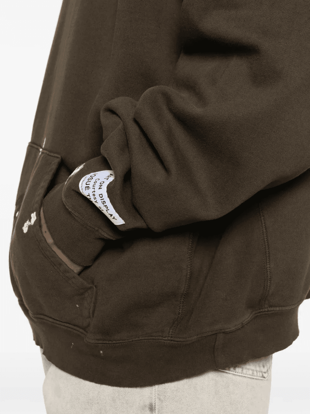 paint-splatter hooded sweatshirt - Image 1