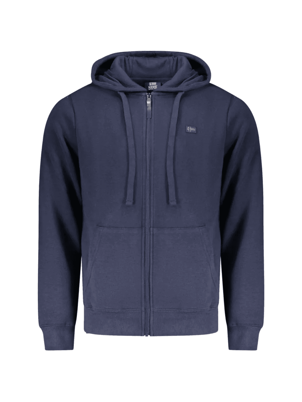 zip-up logo-patch hoodie - Image 1