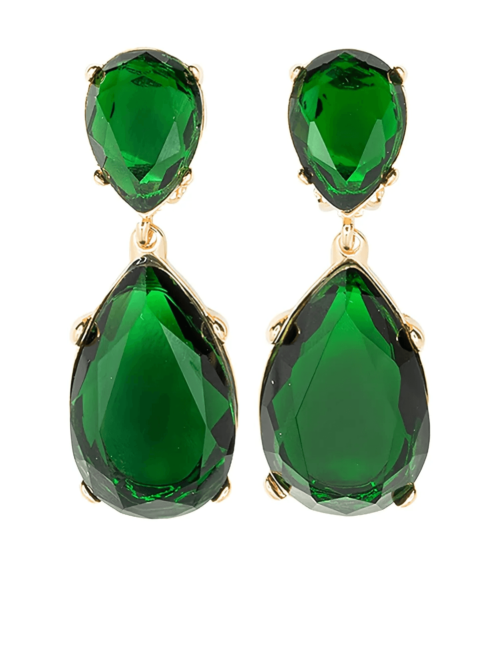 emerald-embellished earrings - Image 1