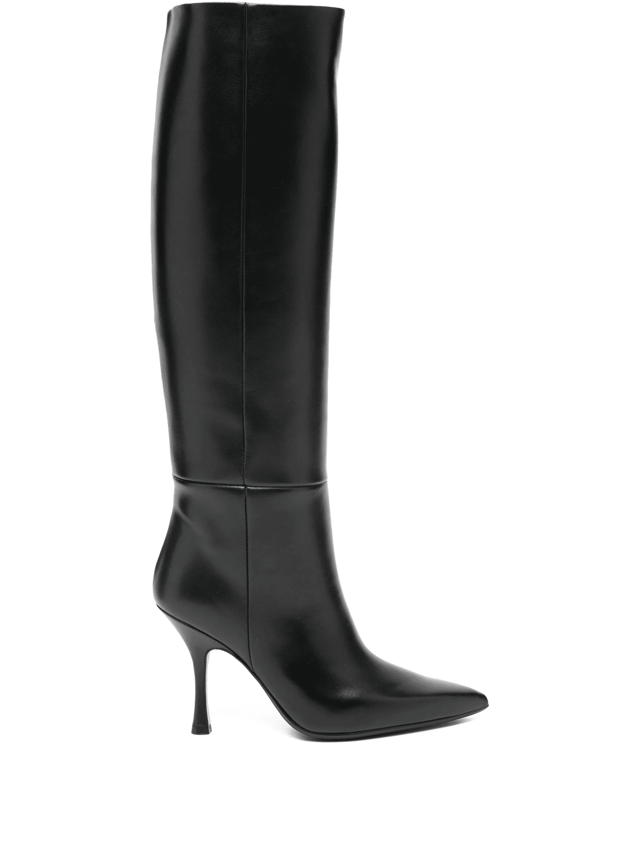 100mm pointed leather boots - Image 1