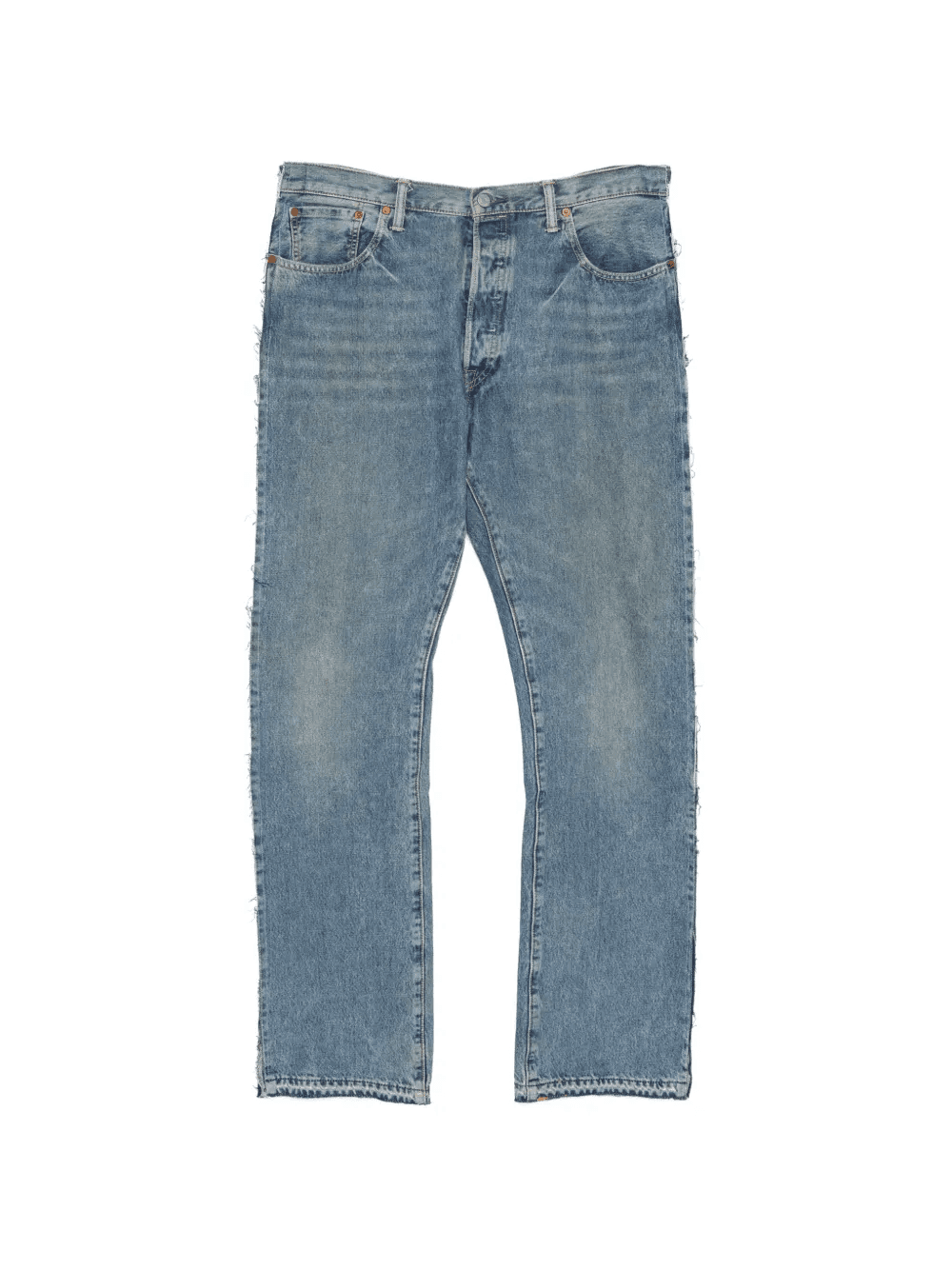 frayed straight-leg jeans - Image 1