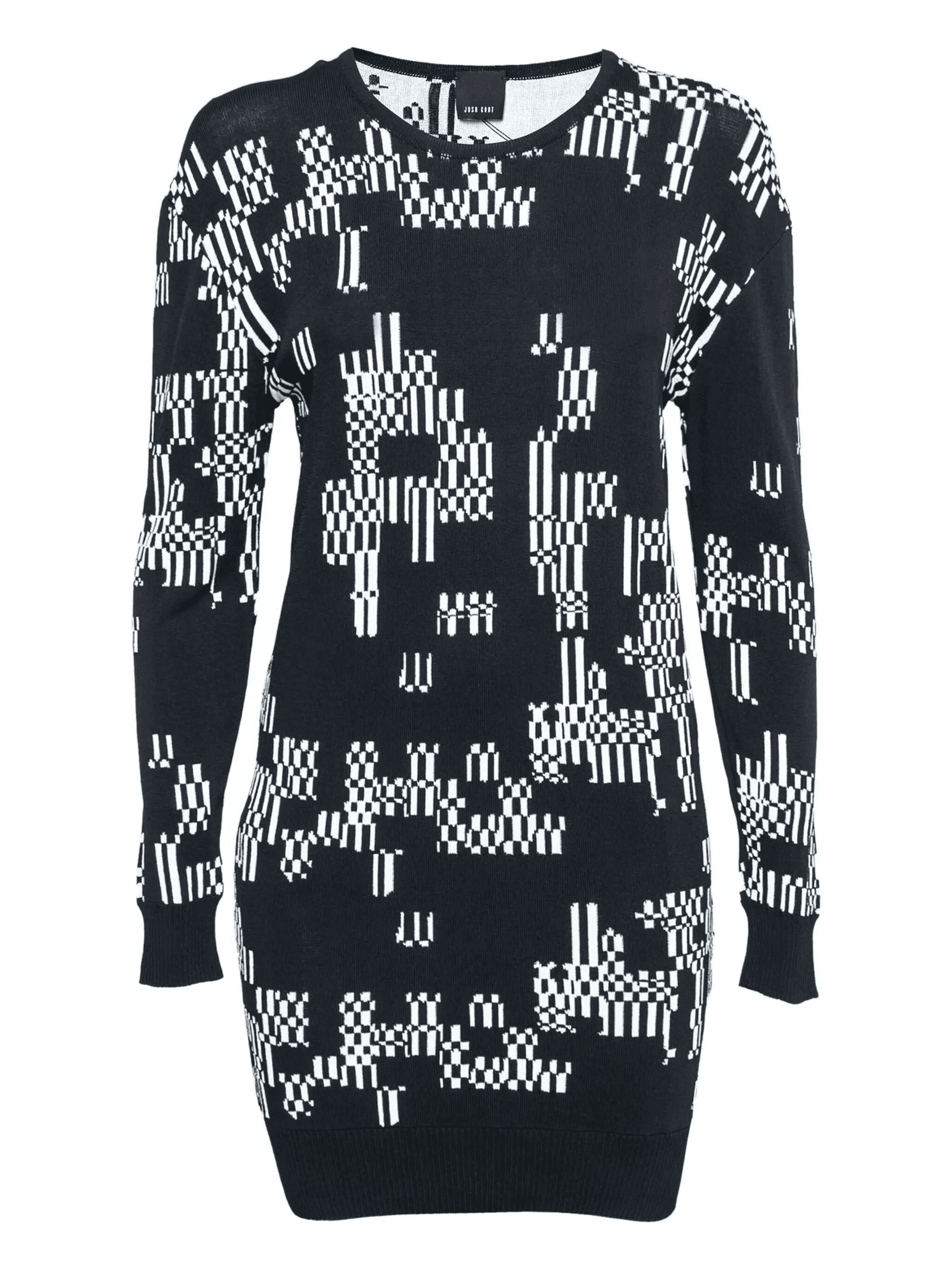 pre-owned patterned sweater dress - Image 1