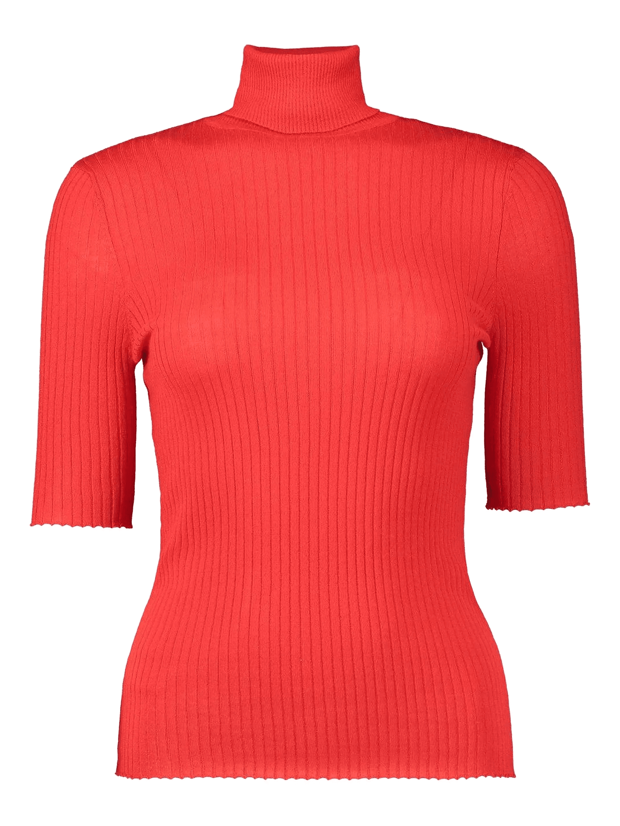short-sleeve turtleneck top - Image 1