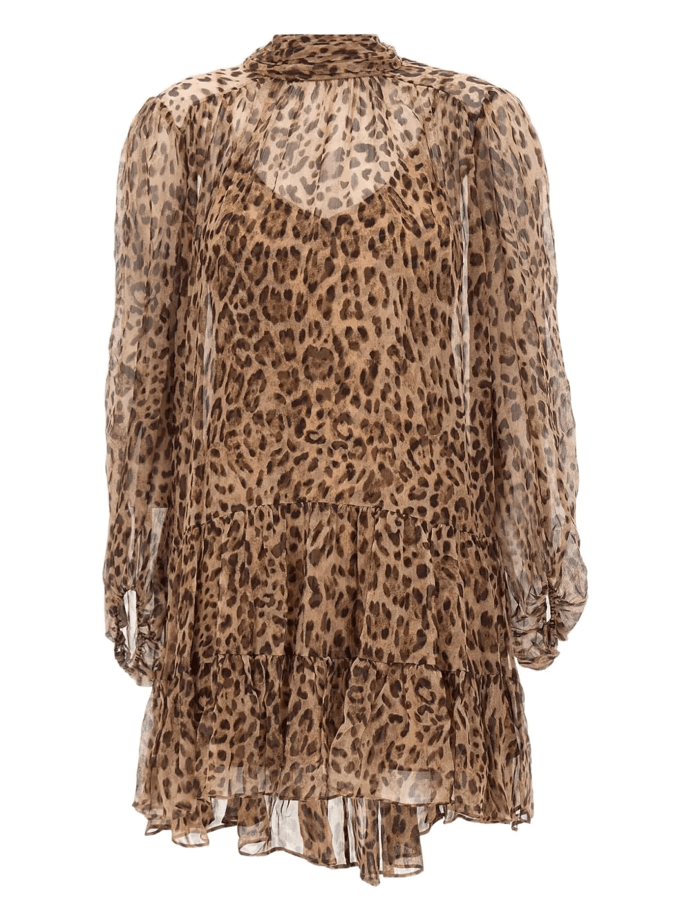 Anaya animal-print scarf mini dress - Image 1