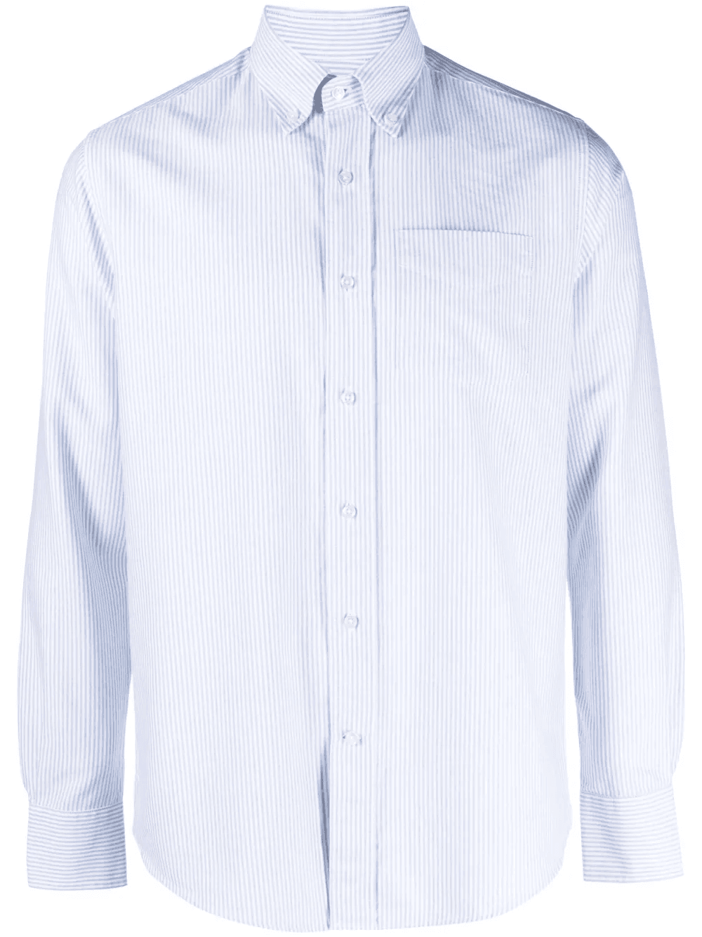 stripe-pattern cotton shirt - Image 1