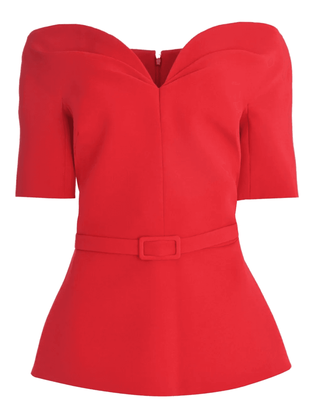 Lyddie V-neck belted blouse - Image 1