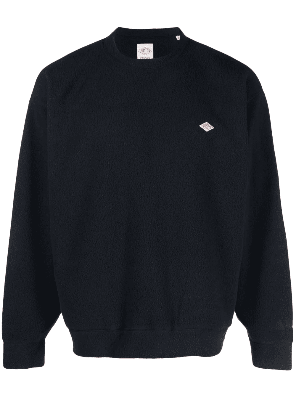 logo-patch fleece sweatshirt - Image 1