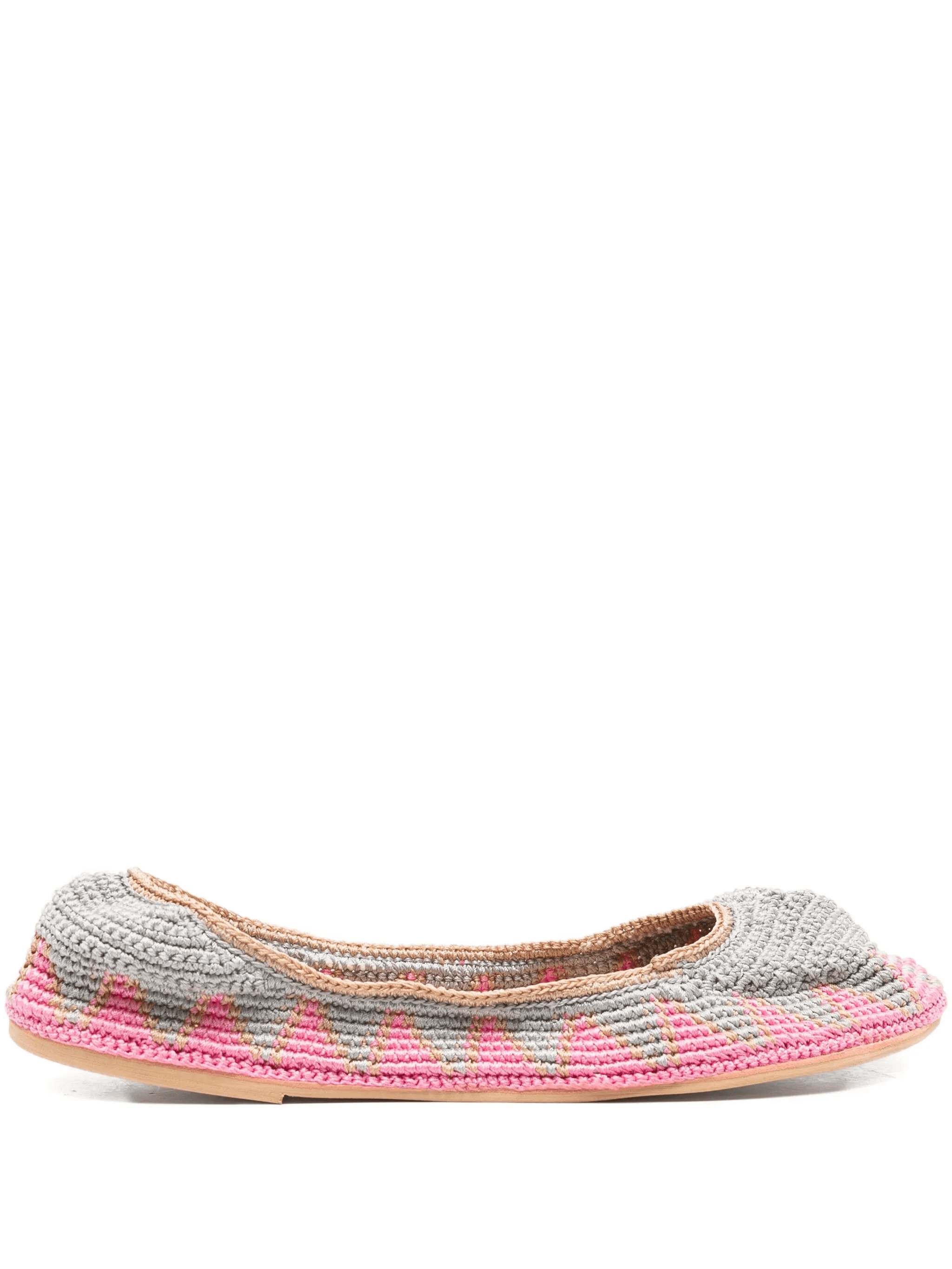 crochet trimmed ballet flats - Image 1