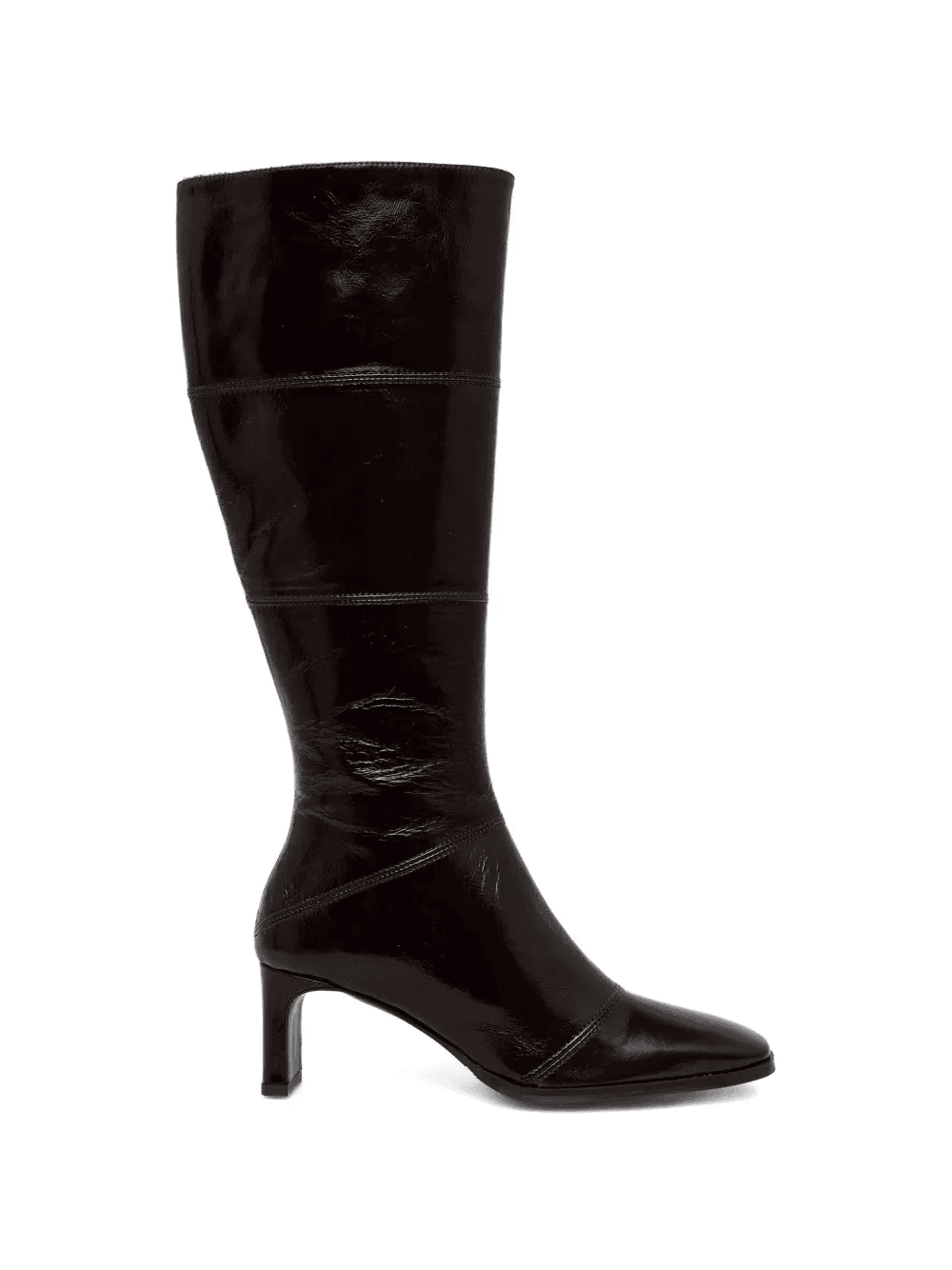 square-toe leather boots - Image 1