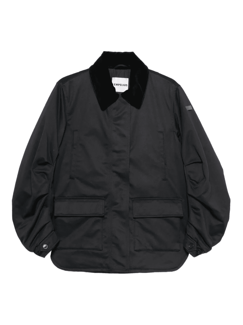 velvet-collared pocket jacket - Image 1