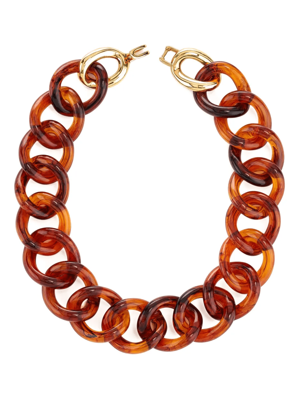 tortoiseshell chain-link necklace - Image 1