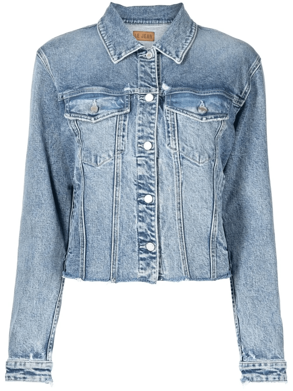 button-down fastening denim jacket - Image 1