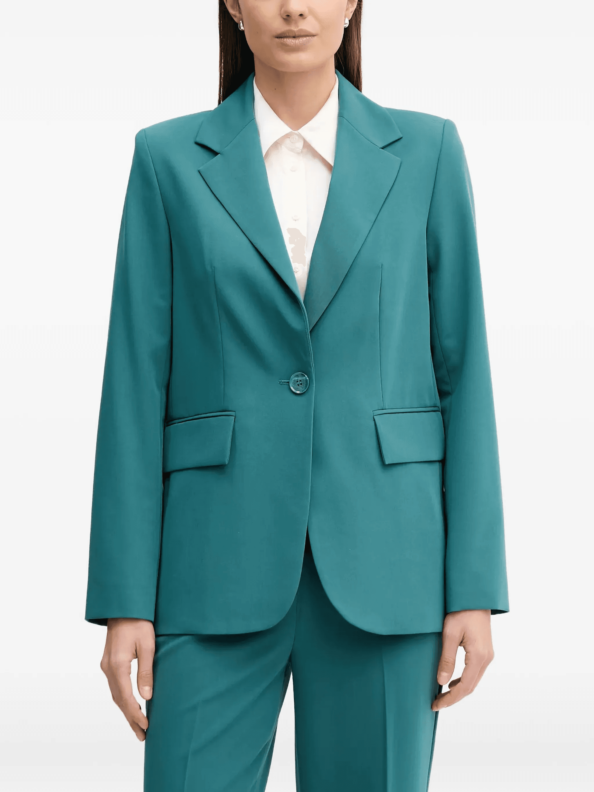 single-breasted flap-pocket blazer - Image 1