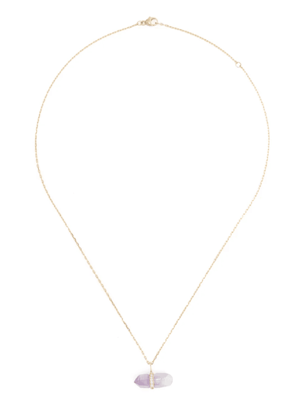 14KT yellow gold Veracruz diamond and amethyst necklace - Image 1