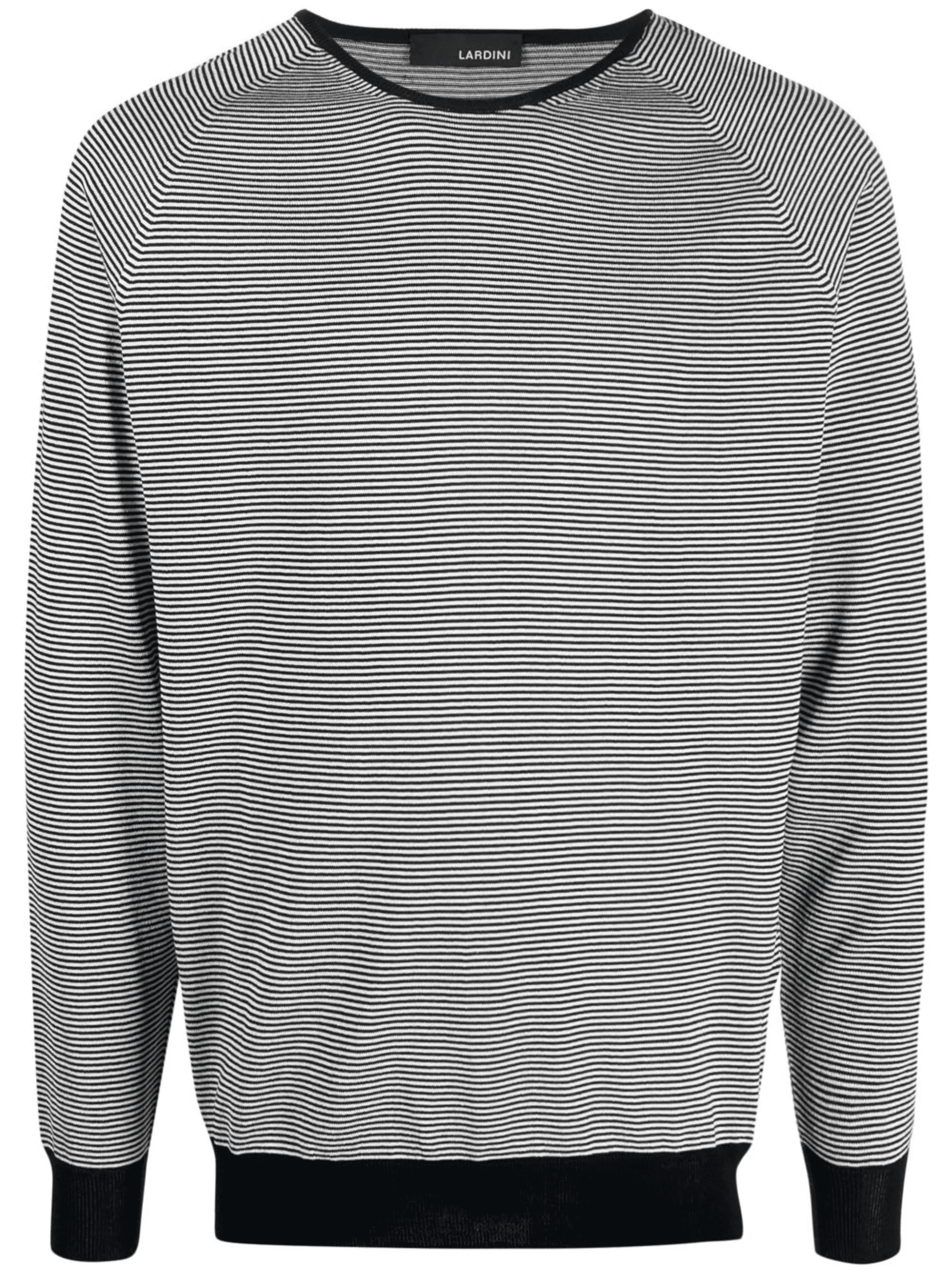 horizontal-stripe crew neck jumper - Image 1