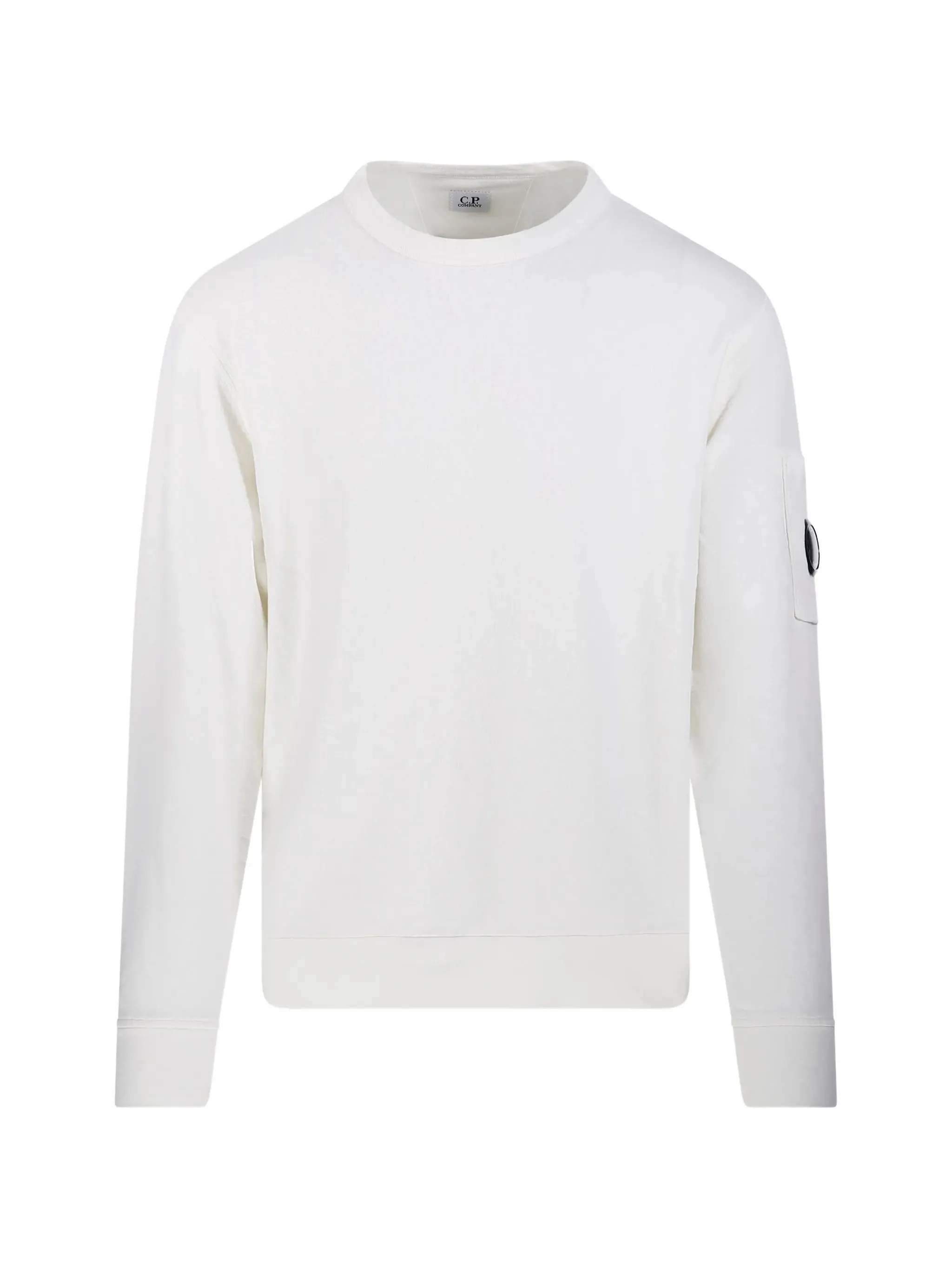 lens-sleeve crewneck cotton sweatshirt - Image 1
